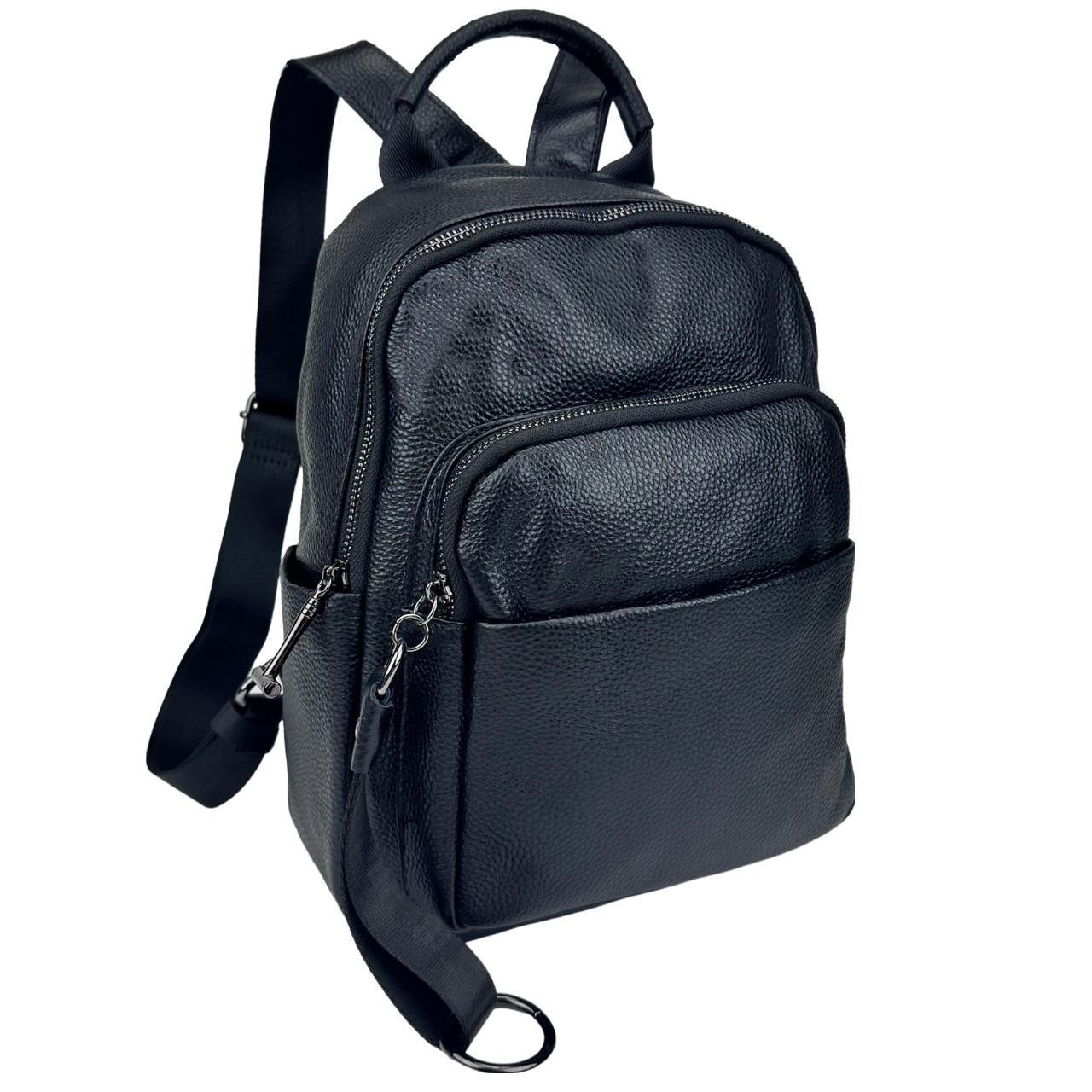 Женский рюкзак кожаный Olivia Leather A25F-FL-89205A Черный (2656560127)