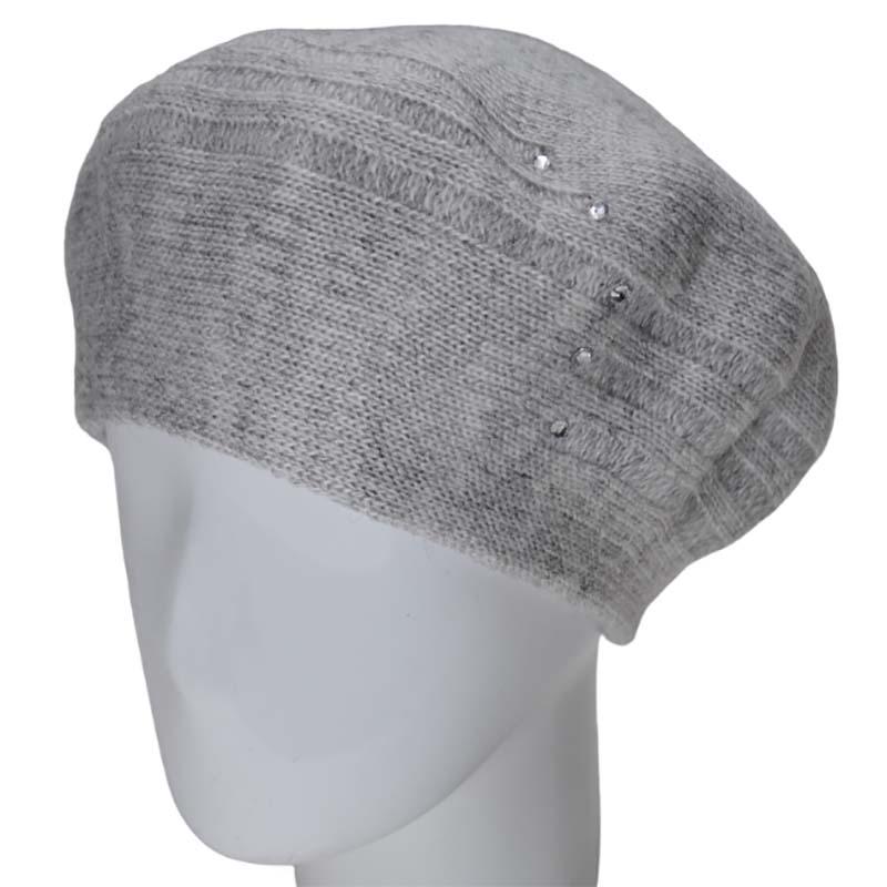 Берет женский Lirus Линия двойной полушерстяной Светло-серый (119084)