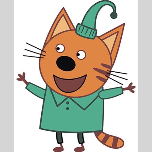 Наклейка Ростовая фигура Три кота Компот