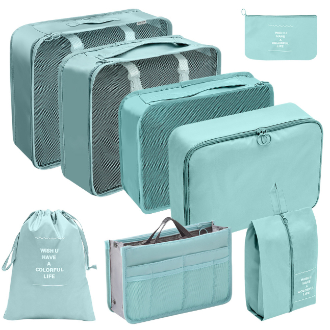Комплект органайзерів для подорожей 8в1 Блакитний (КДО-40-75) - фото 1 Комплект органайзерів для подорожей 8в1 Блакитний (КДО-40-75) - фото 1