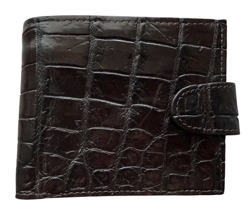 Гаманець зі шкіри крокодила Коричневий (cw34_21)