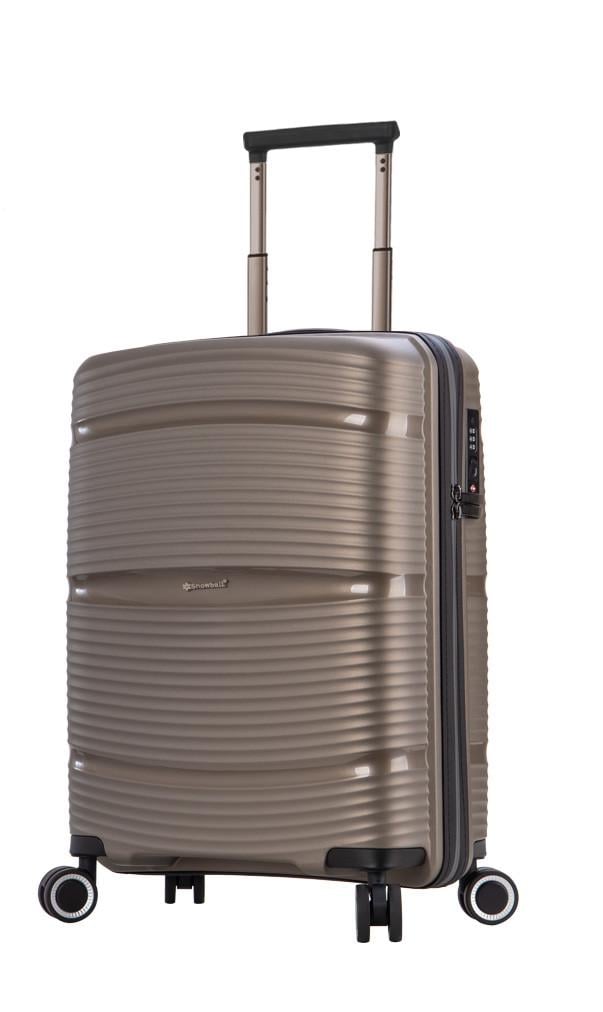 Чемодан маленький ручной Snowball 94103 поклажа полипропилен S 35 л 55х38х20 см Шампань