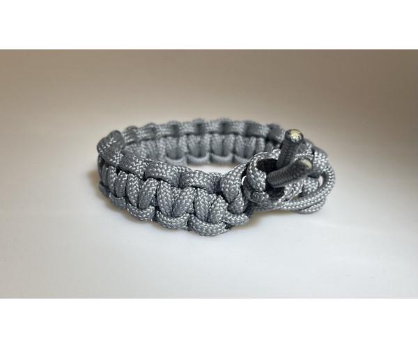 Браслет-оберіг Safety Захист від смерті з паракорду 20 см Сірий (9572)