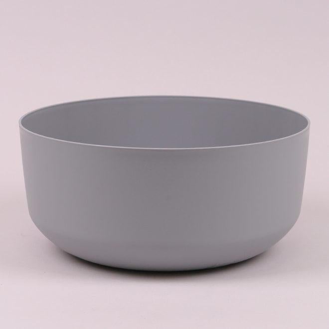 Горшок пластиковый Flora GRACIA STANDART LOW 23,5 см Светло-серый (92279)