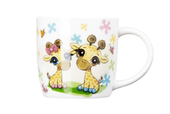 Набір дитячого посуду Ardesto Baby giraffes з порцеляни 3 пр. (AR3452GS) - фото 4