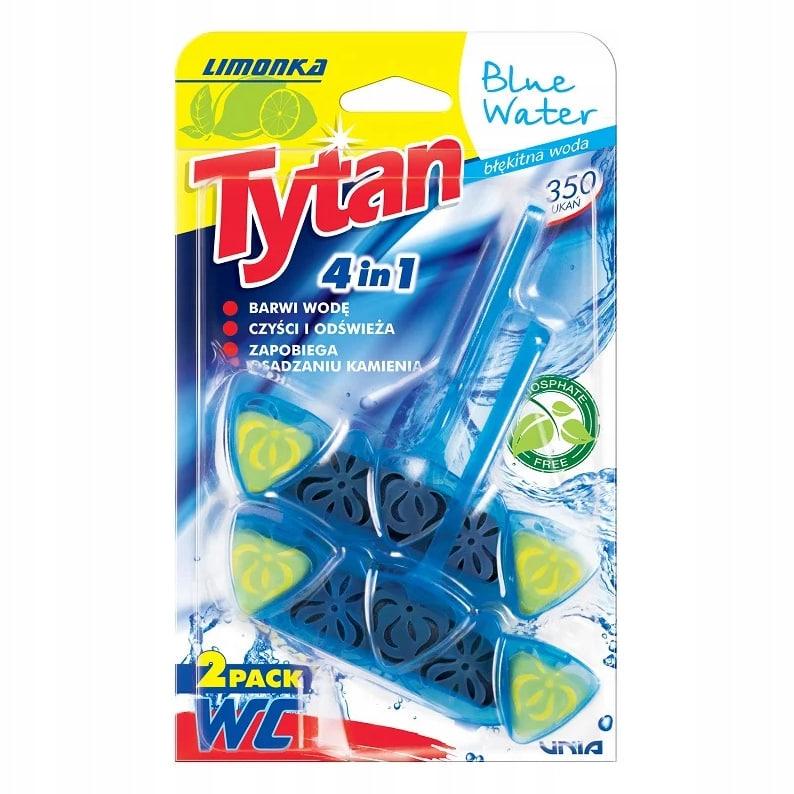 Блок для четырехфазного унитаза Tytan Professional 4в1 Lime Blue Water 2x40 г