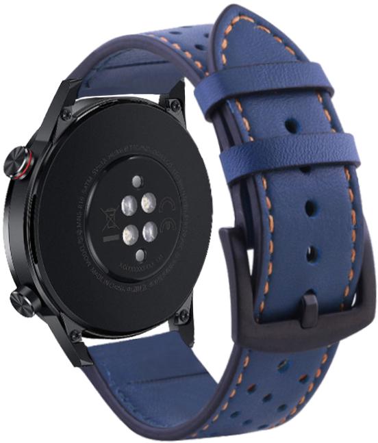 Ремешок кожаный Classico для Honor Magic Watch 2 Blue (16924)