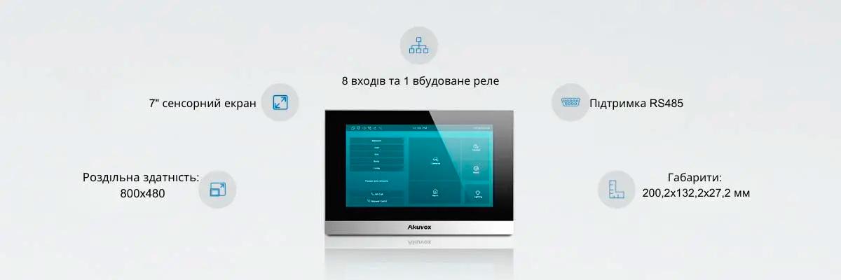 Відеодомофон Akuvox C313 та панель виклику E12W (C313E12W) - фото 6 Відеодомофон Akuvox C313 та панель виклику E12W (C313E12W) - фото 6
