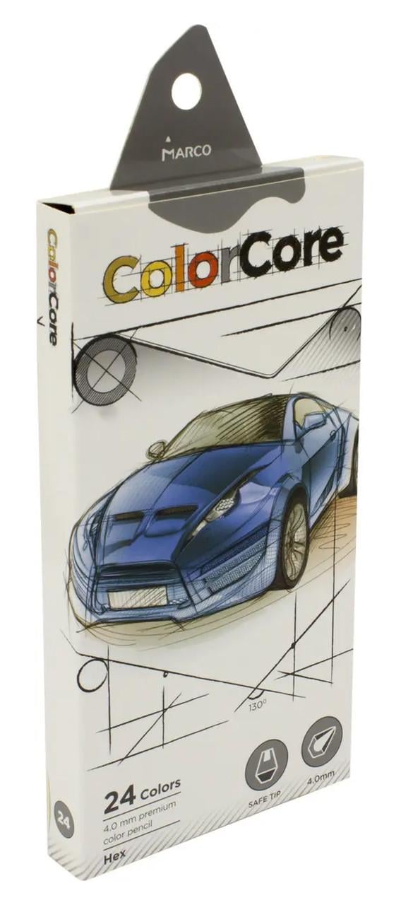 Набір кольорових олівців Marco ColorCore 24 кольори
