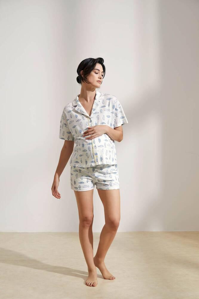 Пижама Hays 36180-TKM24Y-001-110B женская XS Кремовый/Синий - фото 9 Пижама Hays 36180-TKM24Y-001-110B женская XS Кремовый/Синий - фото 9