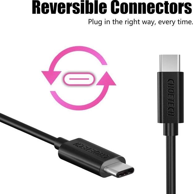 Кабель Choetech type-c/type-c PVC cable 1 м (CC0002) - фото 5 Кабель Choetech type-c/type-c PVC cable 1 м (CC0002) - фото 5