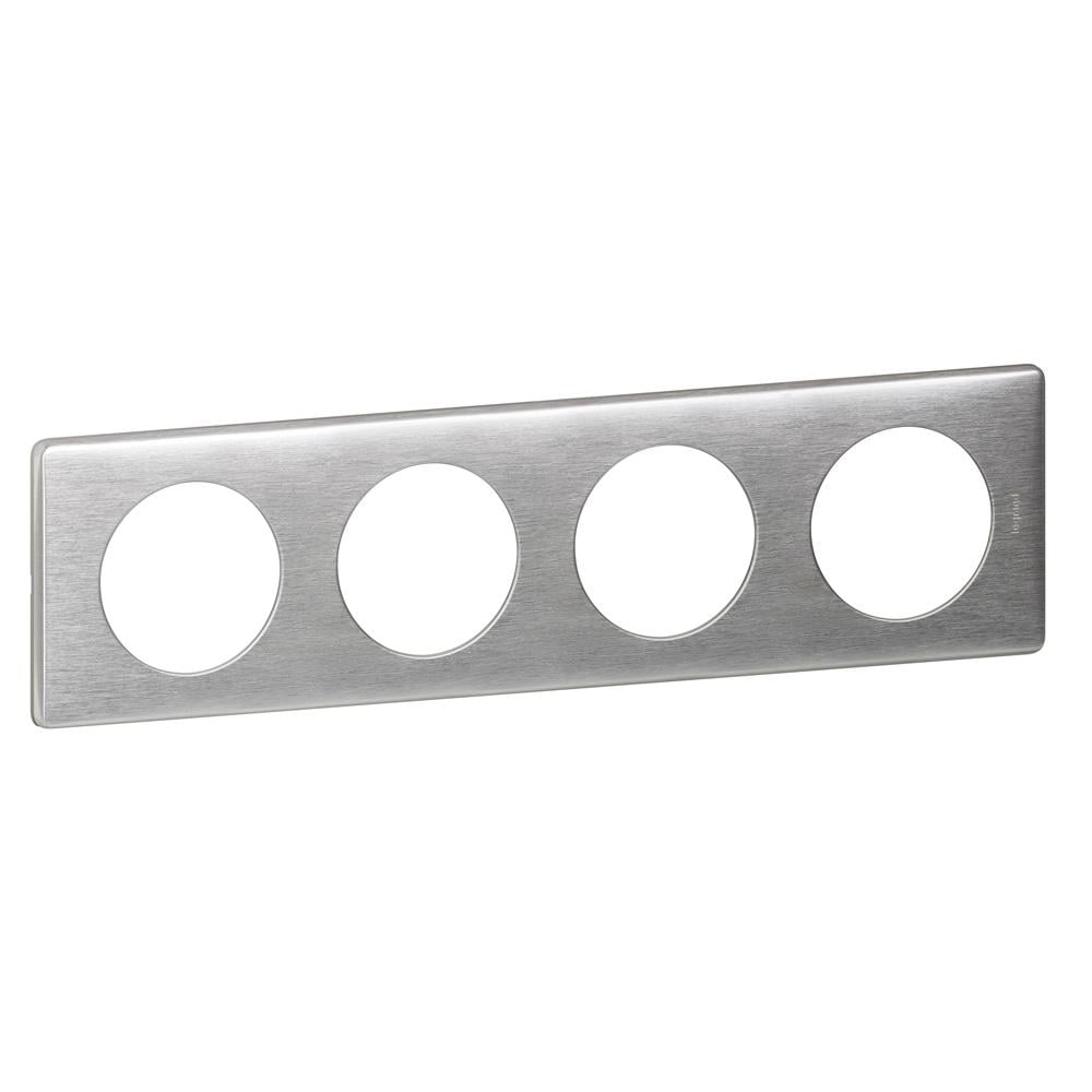 Рамка Legrand Celiane 4п металл Алюминий (68924)