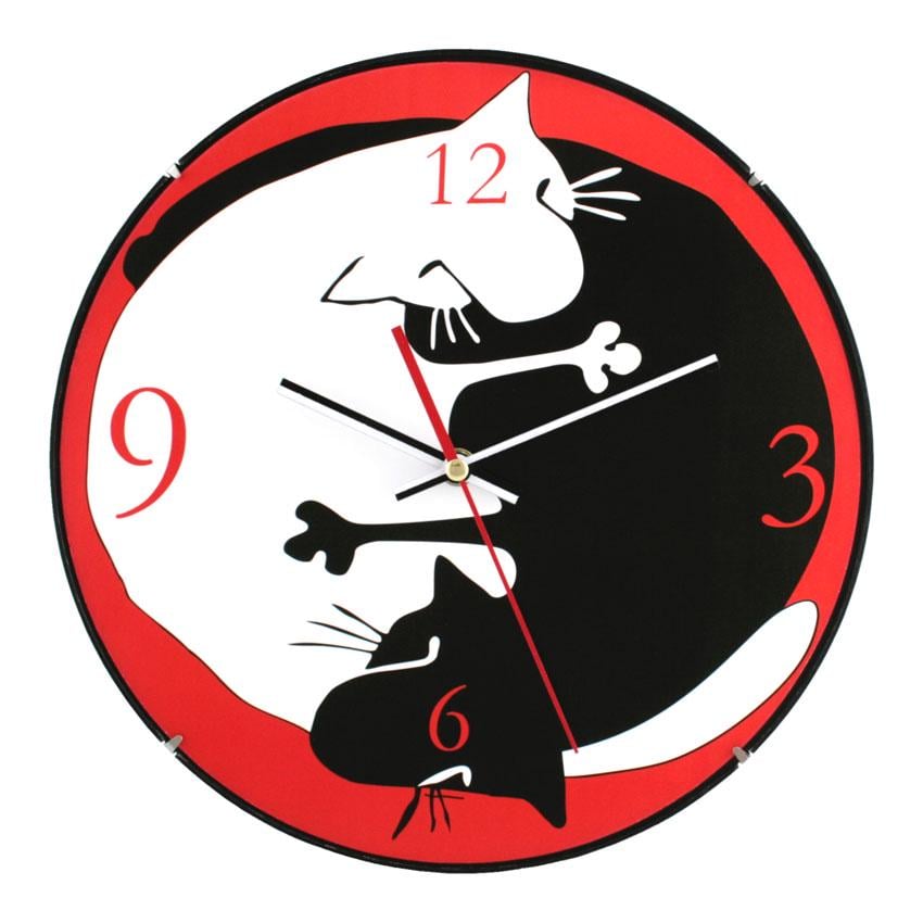 Часы настенные Инь Ян Коте 31х31х5 см (17011)