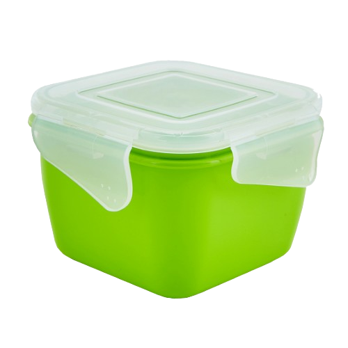 Контейнер універсальний Алеана Фієста квадратний 0,45 л Оливковий/Прозорий (УТ000027561) - фото 1