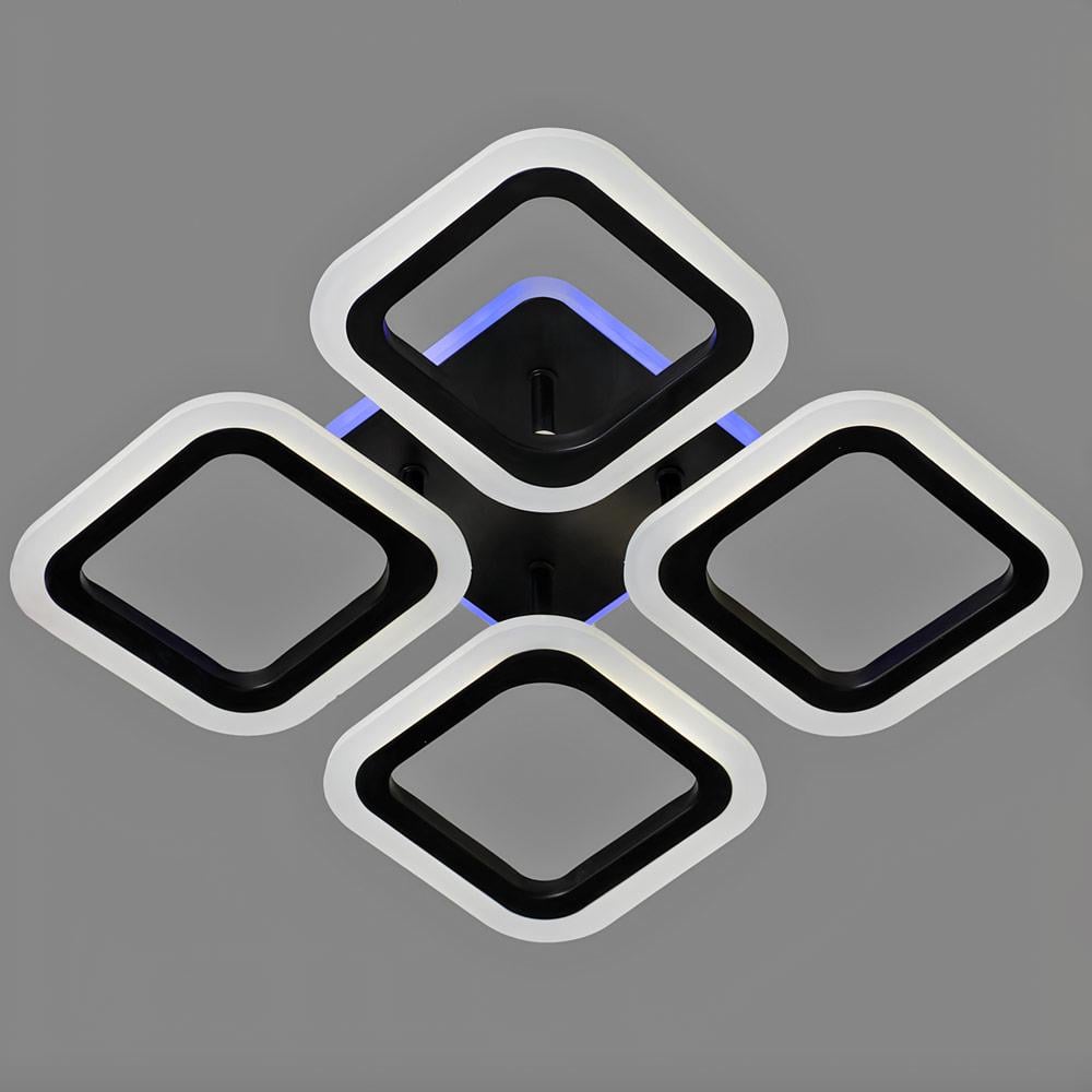 Люстра потолочная светодиодная Light House SY-20629/4 BK+RGB 335х335х95 56W/24W Черный