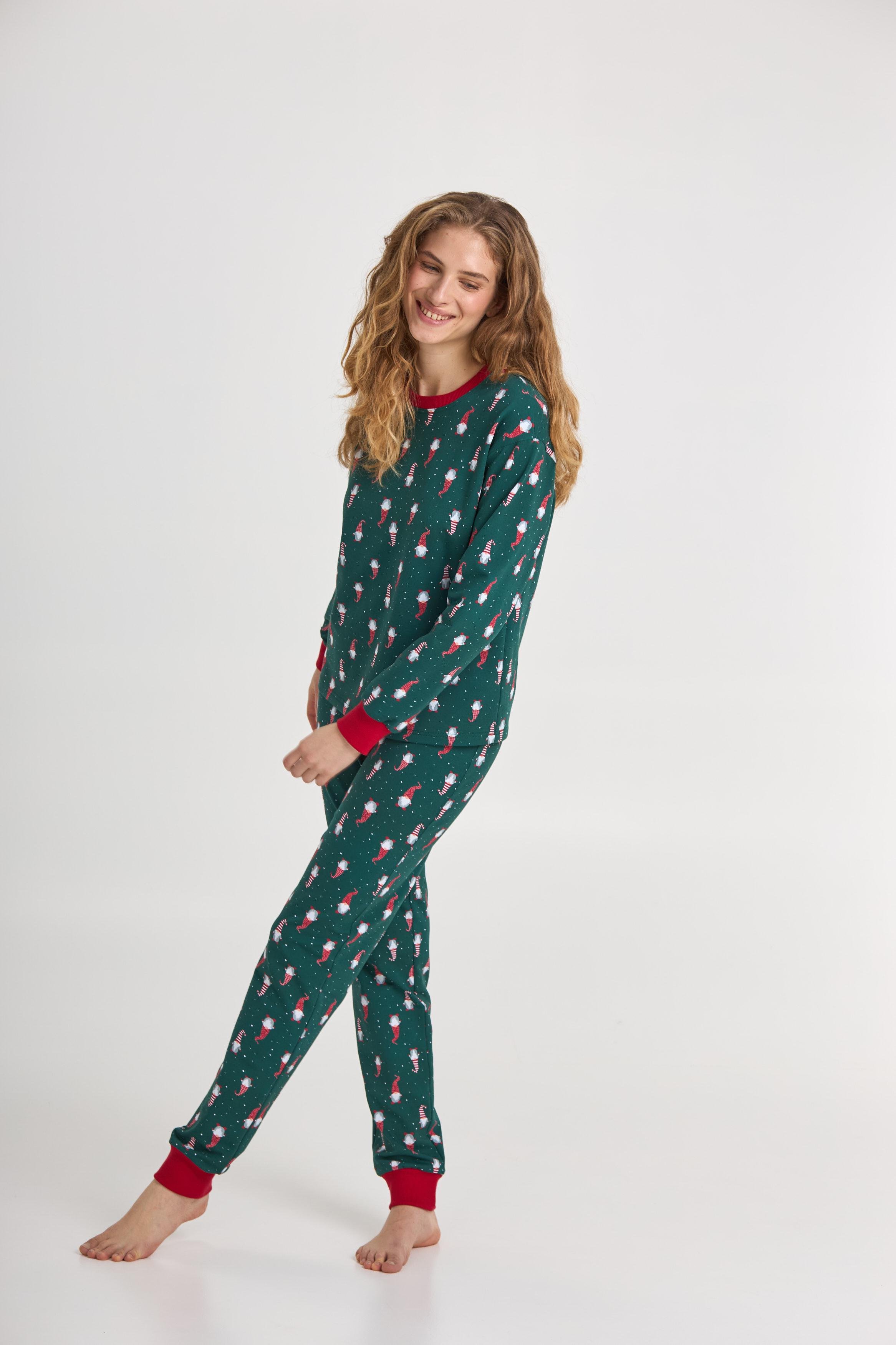 Пижама женская теплая ellen Happy Season 0782/13/02 S Зеленый