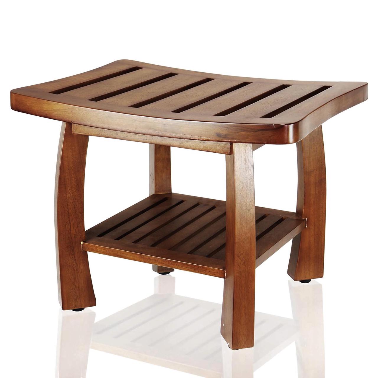 Табурет для ванной из дерева Акулиса Терракот (ТВН-002532)