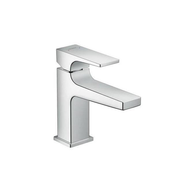 Смеситель для раковины Hansgrohe Metropol 100 push-open однорычажный со сливным гарнитуром Хромовый (32500000)