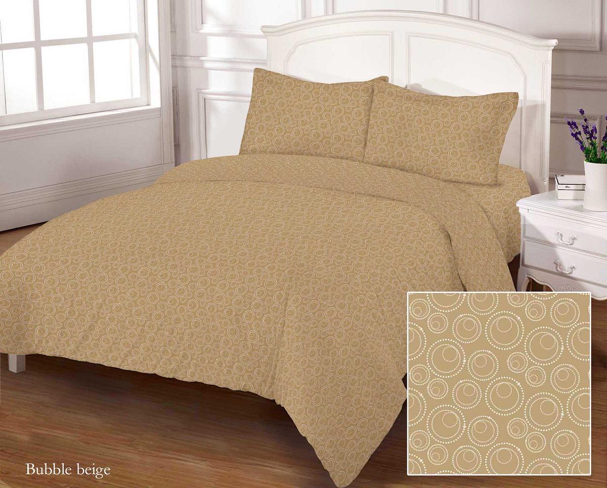 Комплект постельного белья Zastelli BUBBLE BEIGE GOLD USA бязь двуспальное 175х210 Коричневый