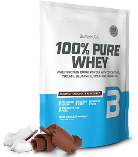 Протеин BioTechUSA 100% Pure Whey 1000 g 35 servings Coconut Chocolate