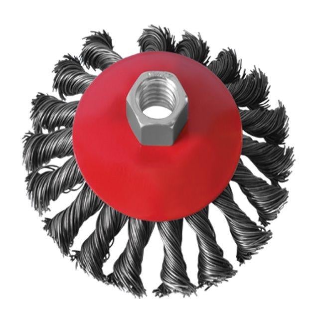 Щітка конусна Intertool 125 мм для КШМ М14 (BT-4125)