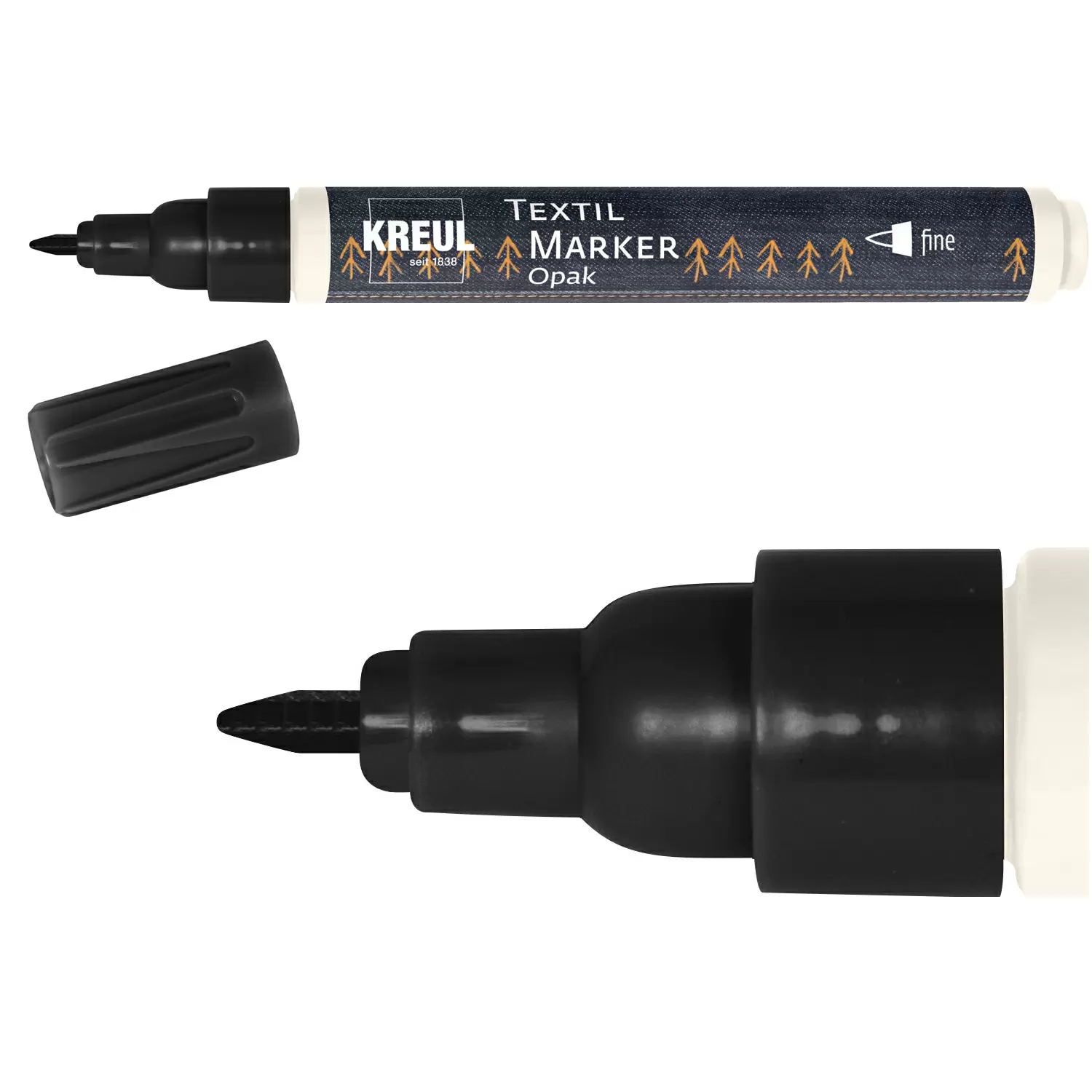 Маркер по ткани Kreul Javana Opak 1-2 мм Черный (KR-92782)