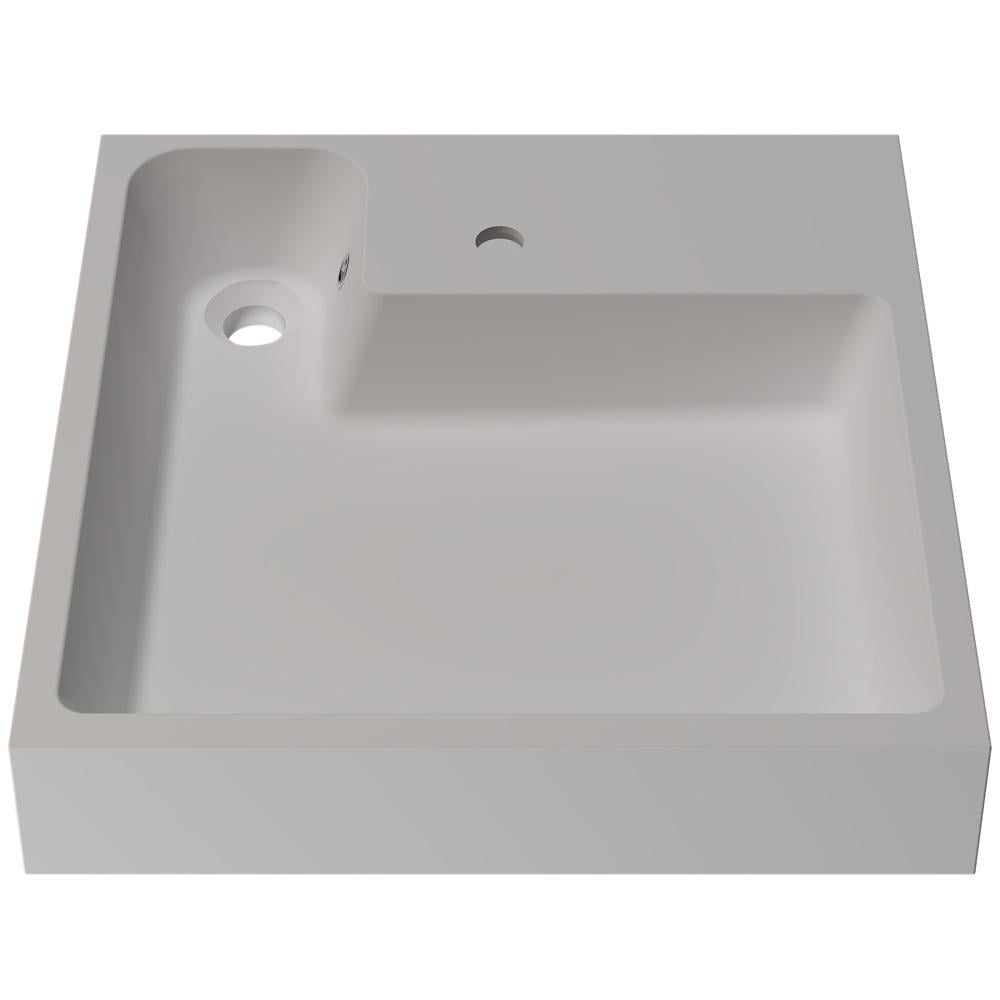 Раковина глянцевая над стиральной машиной Amidicon Breeze 60 600x600 мм из литого камня (AMD-BREEZE_60_HL)