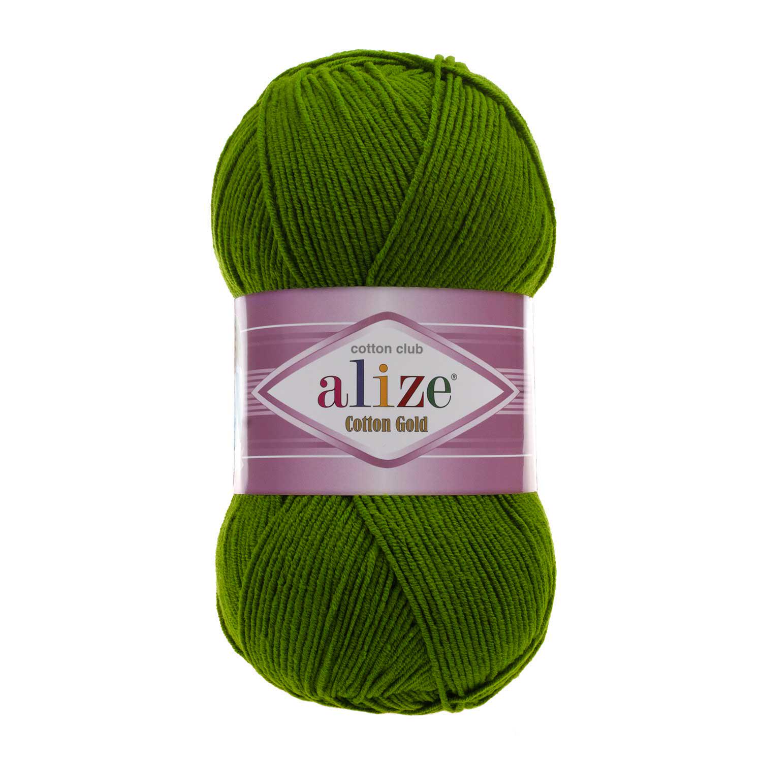 Пряжа Alize Cotton Gold 35 Зелений (6410)