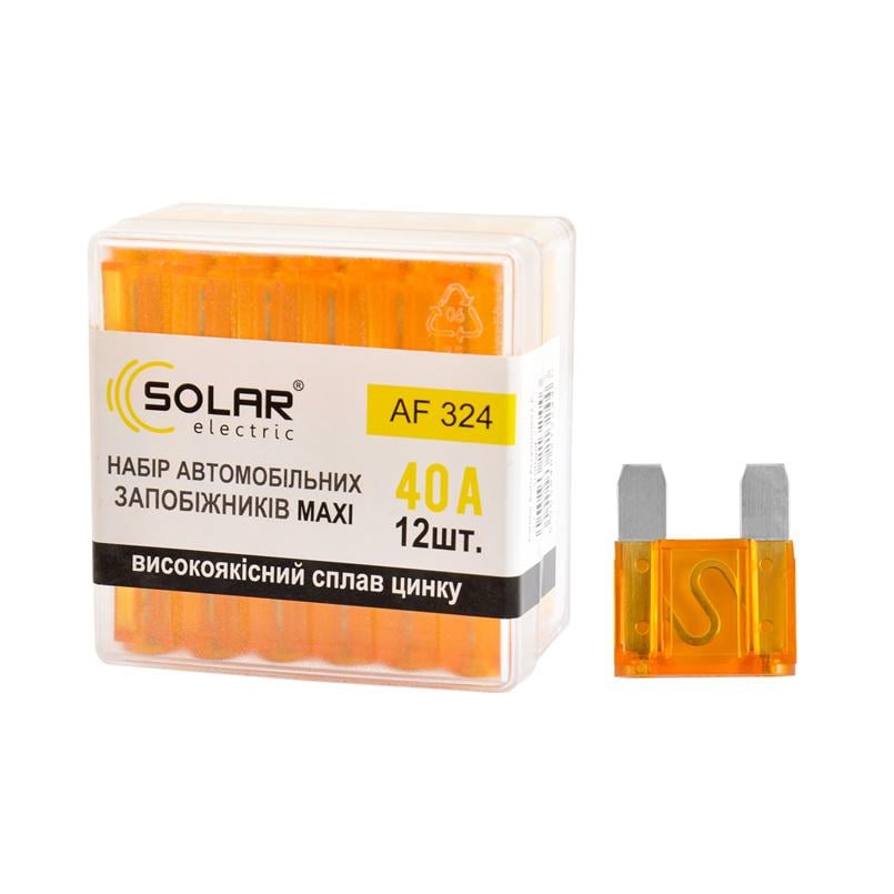 ᐉ Набор предохранителей Solar Макс цинковый сплав 40А 12 шт. (31419 ...