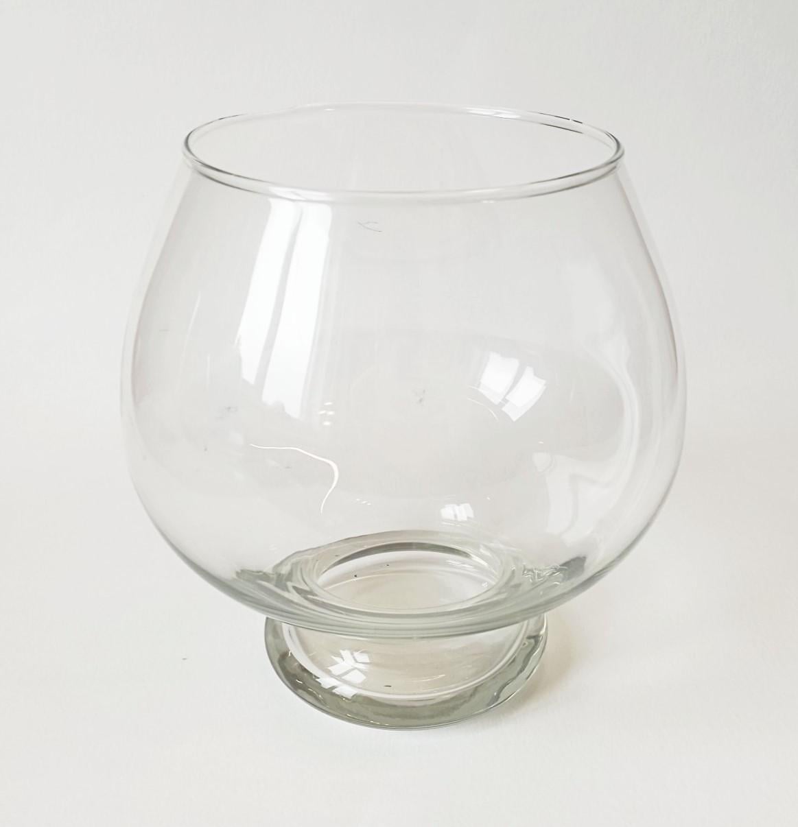 Ваза стеклянная Гутняр Аквариум на ножке 22х22 см Прозрачный