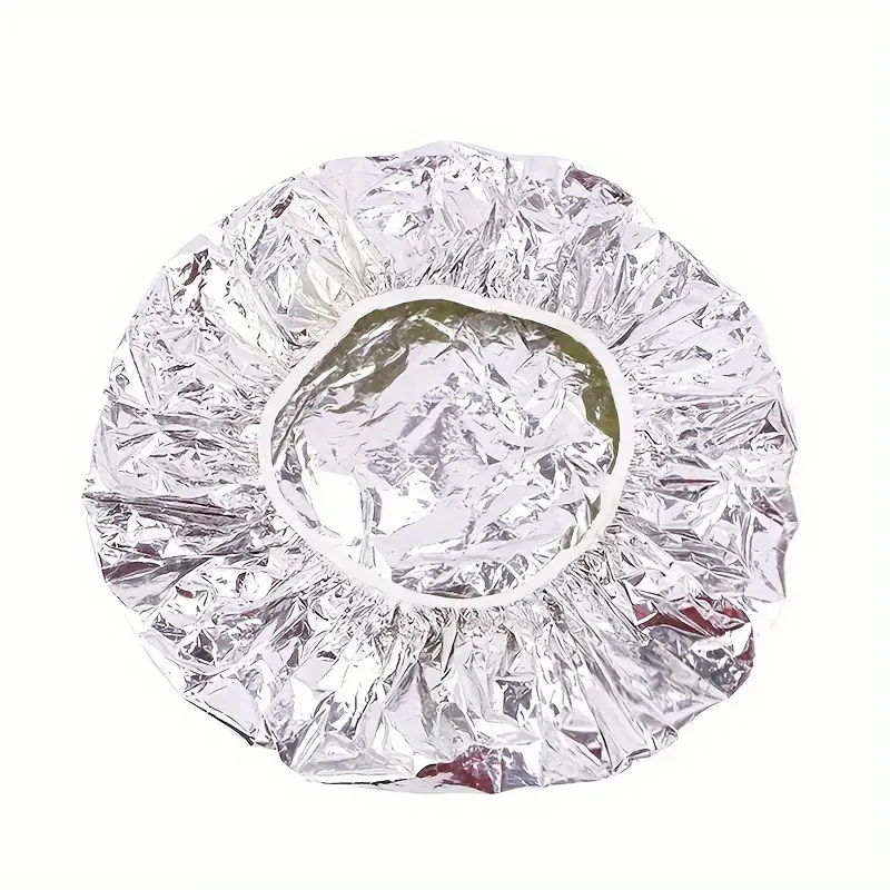 Шапочка для волос из алюминиевой фольги на эластичной резинке 1 шт. Серебристый