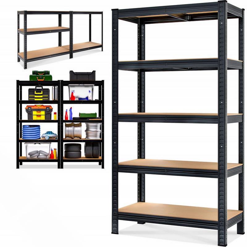 Стелаж металевий Homart B274 180х90х40 см Чорний (9911) - фото 3 Стелаж металевий Homart B274 180х90х40 см Чорний (9911) - фото 3