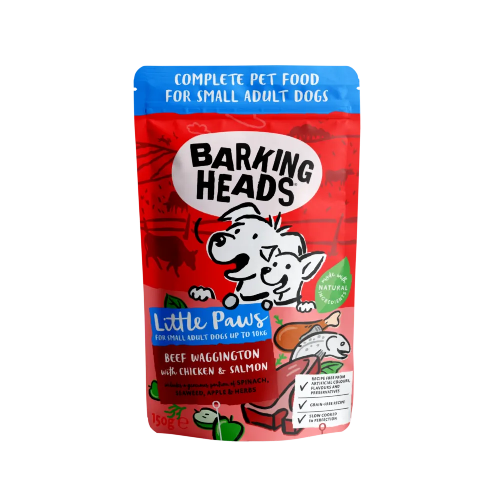 Корм влажный для взрослых собак Barking Heads BEEF WAGGINGTON CHICKEN&SALMON с говядиной/курицей/лососем 150 г (24681344)