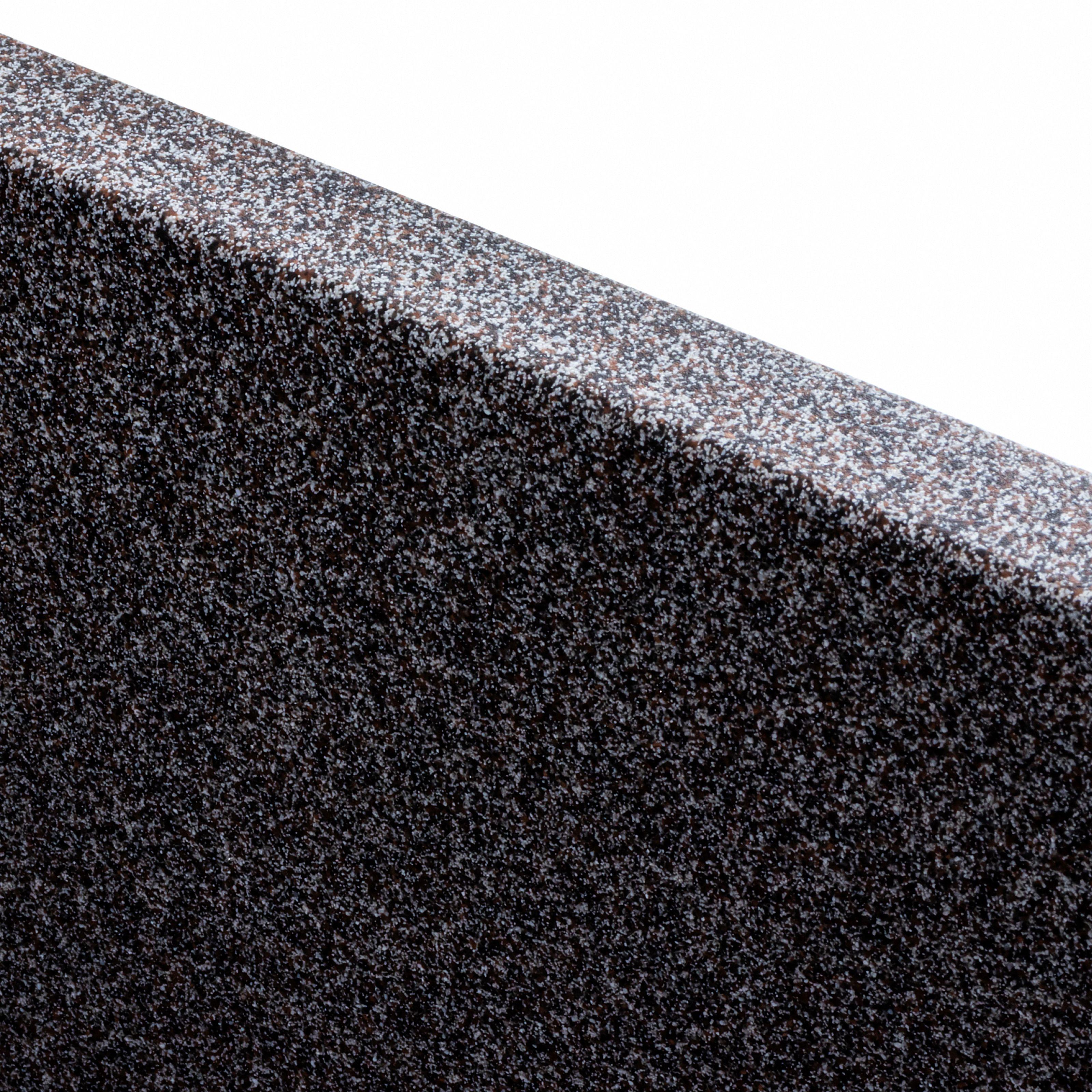 Мийка кухонна Platinum PLS-A40840 гранітна квадратна 440x440 мм Сірий (25964870) - фото 7