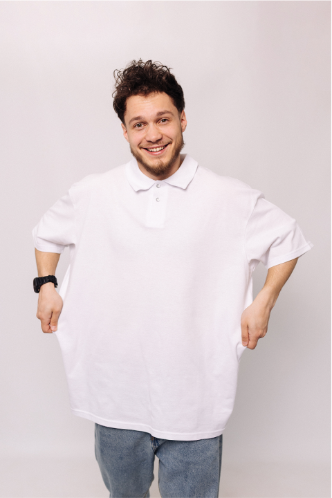 Поло БАТАЛ 4XL Білий (34533248)
