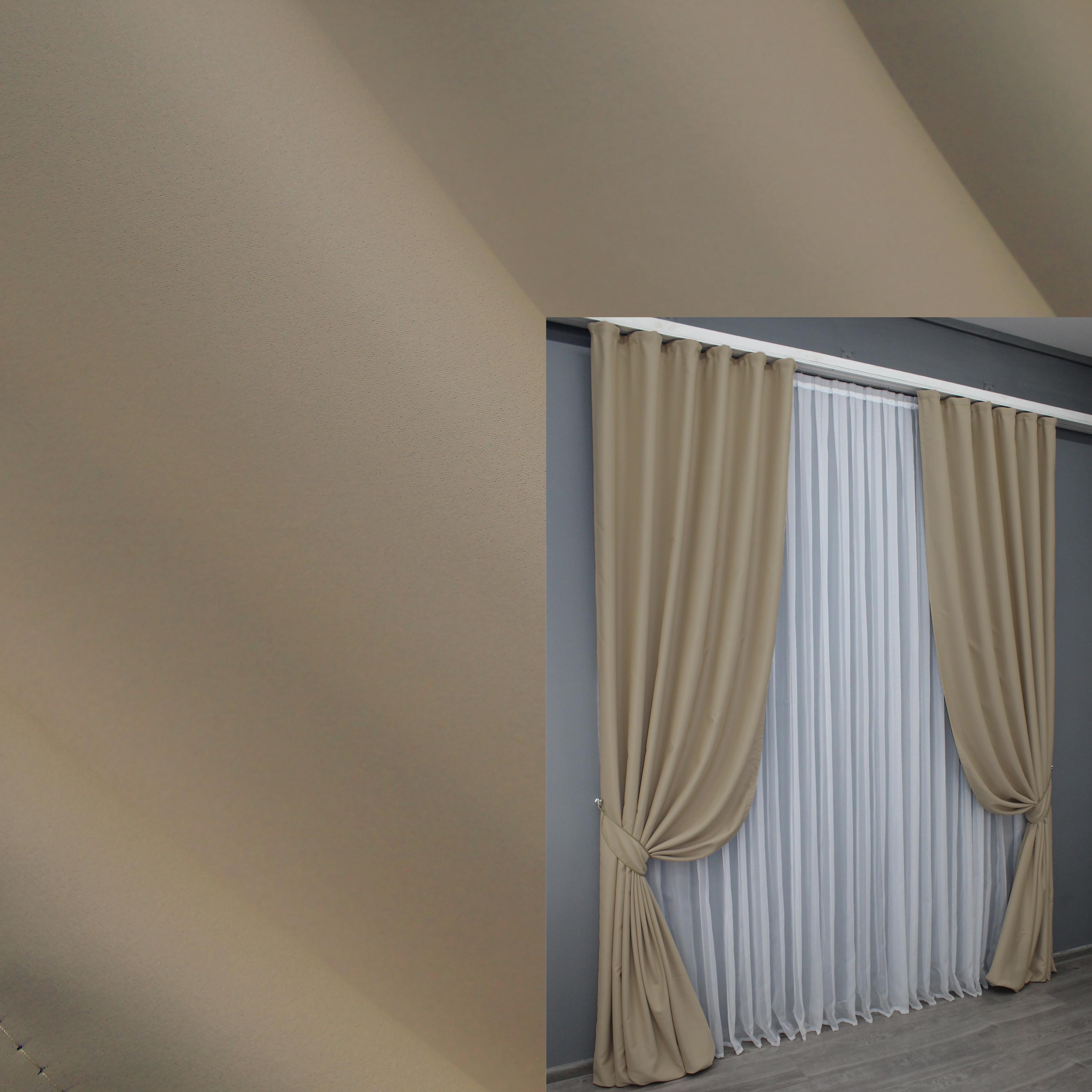 Комплект штор VR-Textil Midnight № 1230ш 100х290 см 2 шт. Темно-бежевый (31-470) - фото 3 Комплект штор VR-Textil Midnight № 1230ш 100х290 см 2 шт. Темно-бежевый (31-470) - фото 3