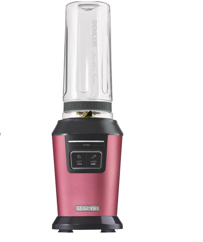 Блендер для смузи Sencor стационарный 800 Вт 2 емкости 0,6 л Красный (SBL7174RD)