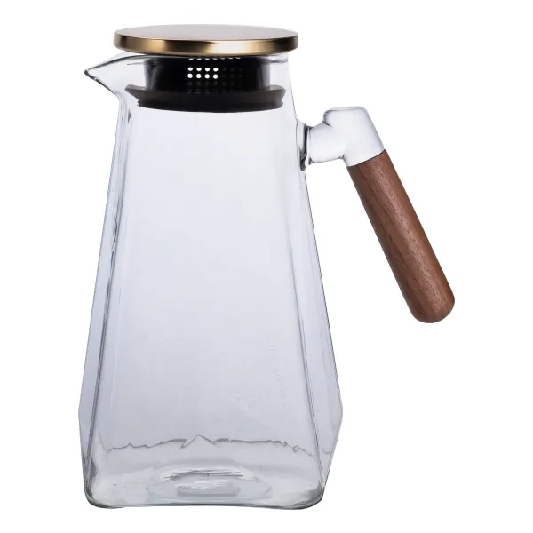 Чайник заварювальний із боросилікатного скла 2 л Прозорий