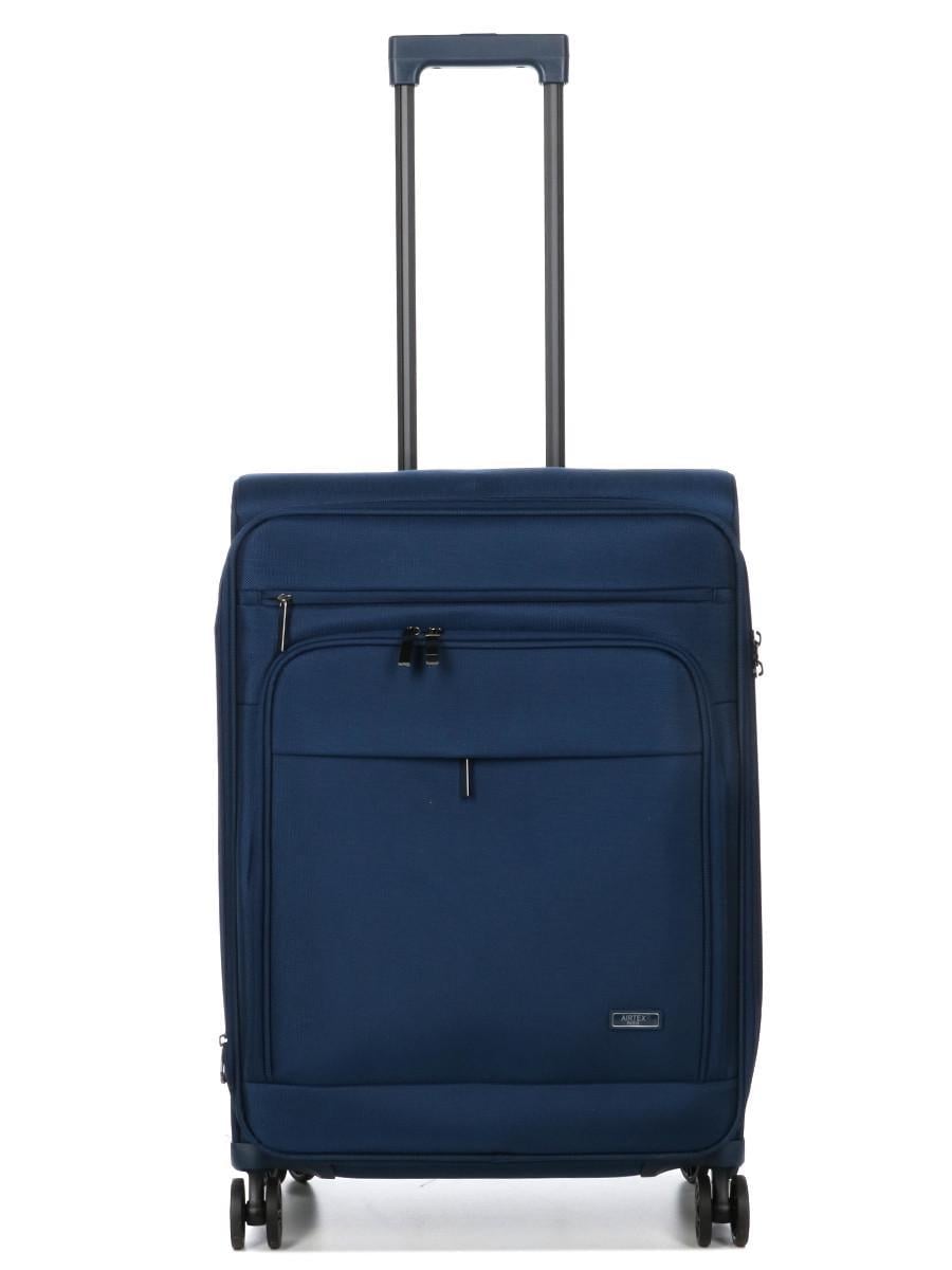 Валіза середня AIRTEX тканина M 65х43х27 + 5 см 73 л 3,5 кг Синій (829)