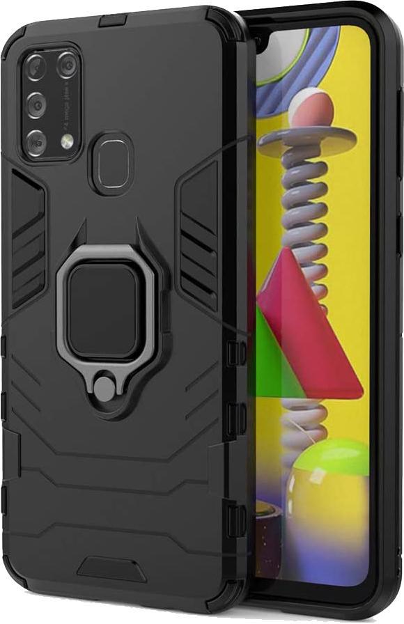 Противоударный чехол Samsung Galaxy M31 M315 (подставка кольцо) Black (16793-2B)