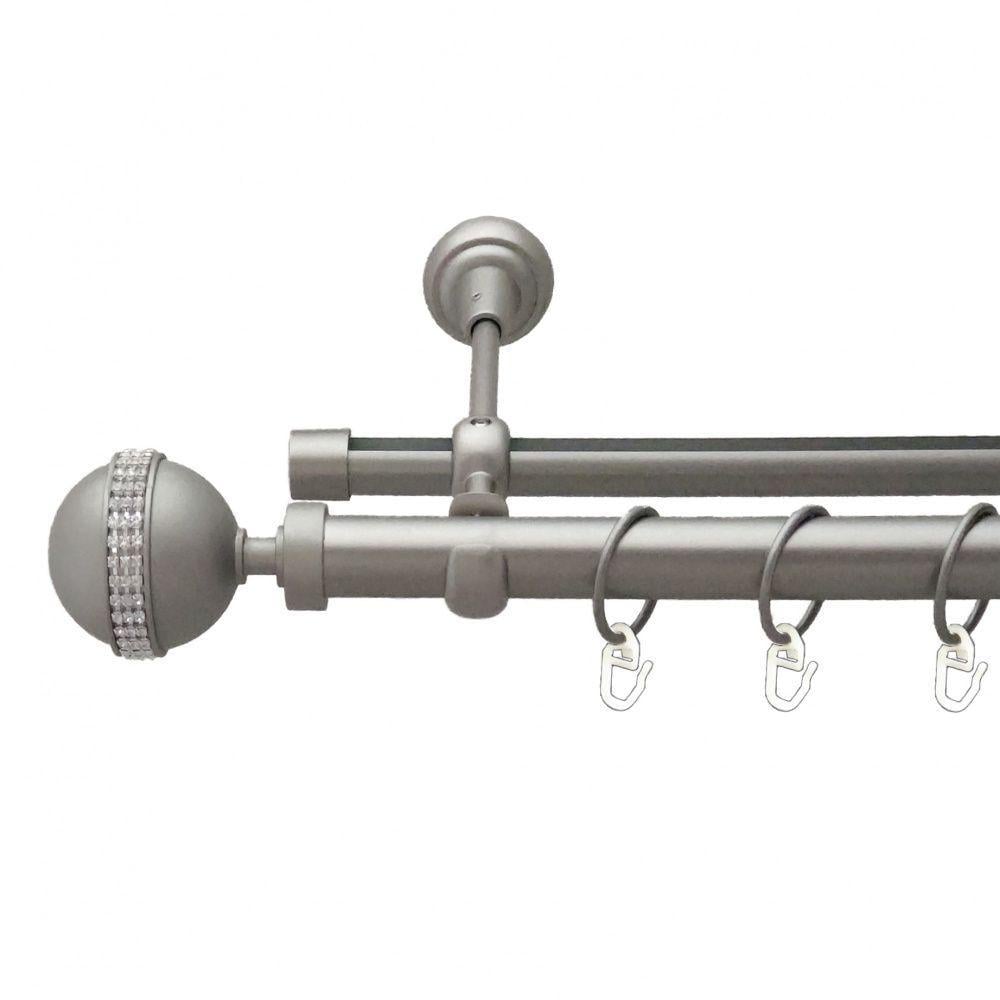 Карниз для штор Orvit Авея дворядний гладкий 300 см Сатин (6452701)