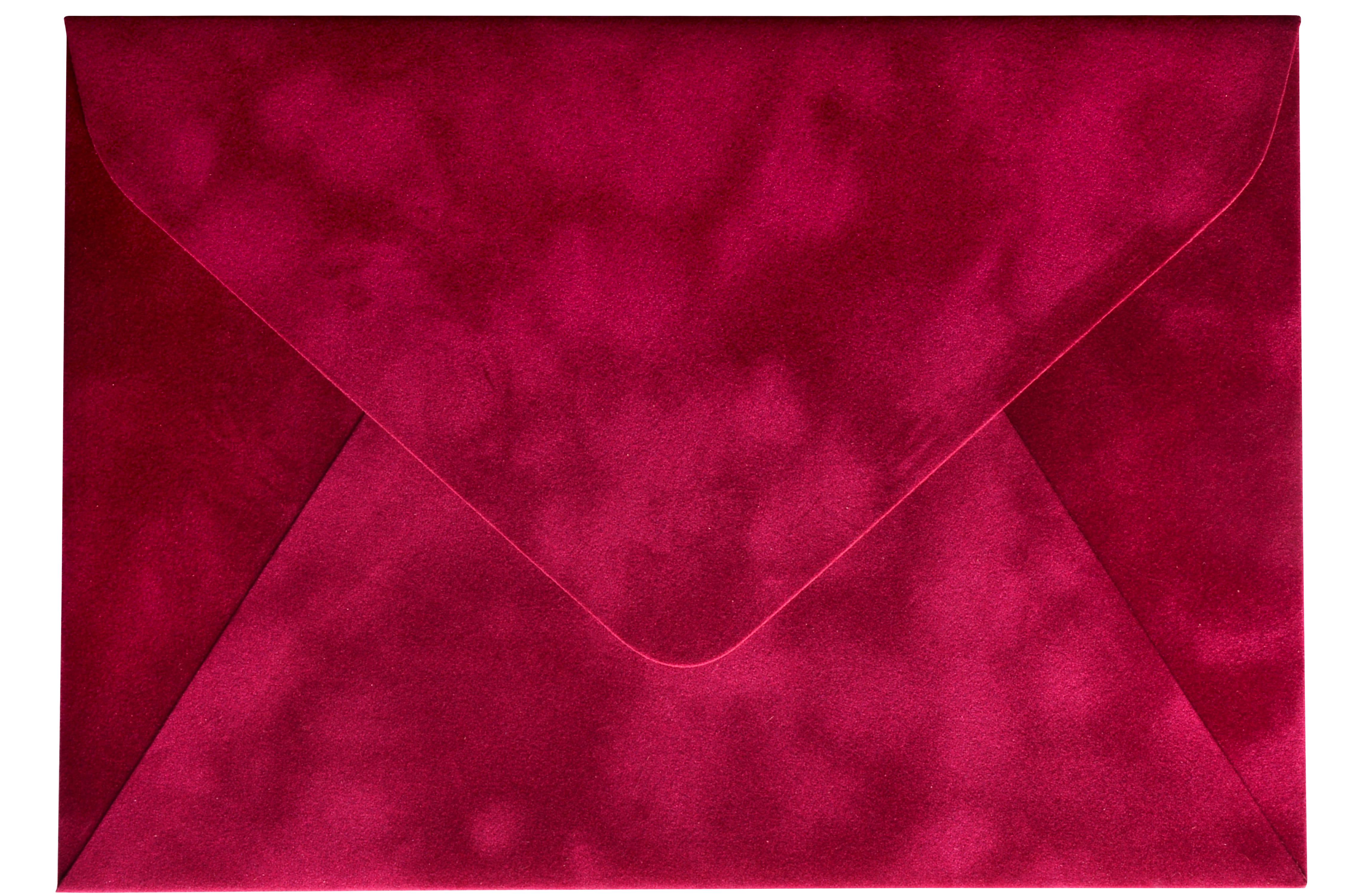 Конверт для денег C5 бархатный с легким мраморным эффектом 23х16 см Фуксия (368914860)