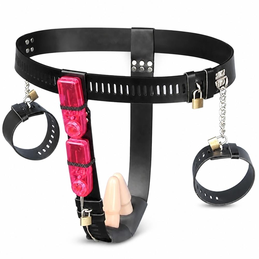 Пояс верности женский Chastity Belt Handcuffs Черный (1000014002)