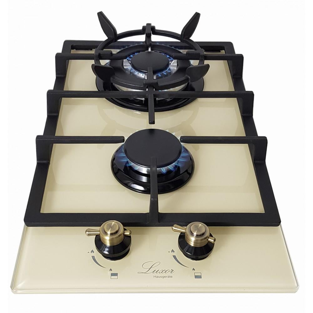 Варильна поверхня газова Luxor PGM Beige 320 R Ch Rustik Champagne з чугунною підставкою Wok (30468886)