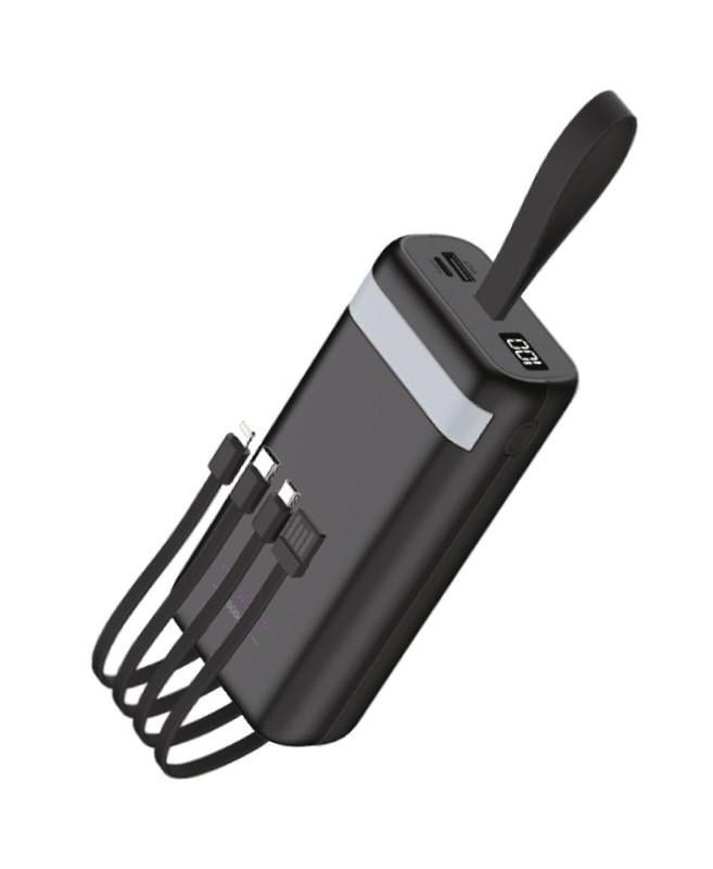 Повербанк Y-Kryptone N-32 LED Light 30000 mAh CABLE in Black (YK-N32LC-B)