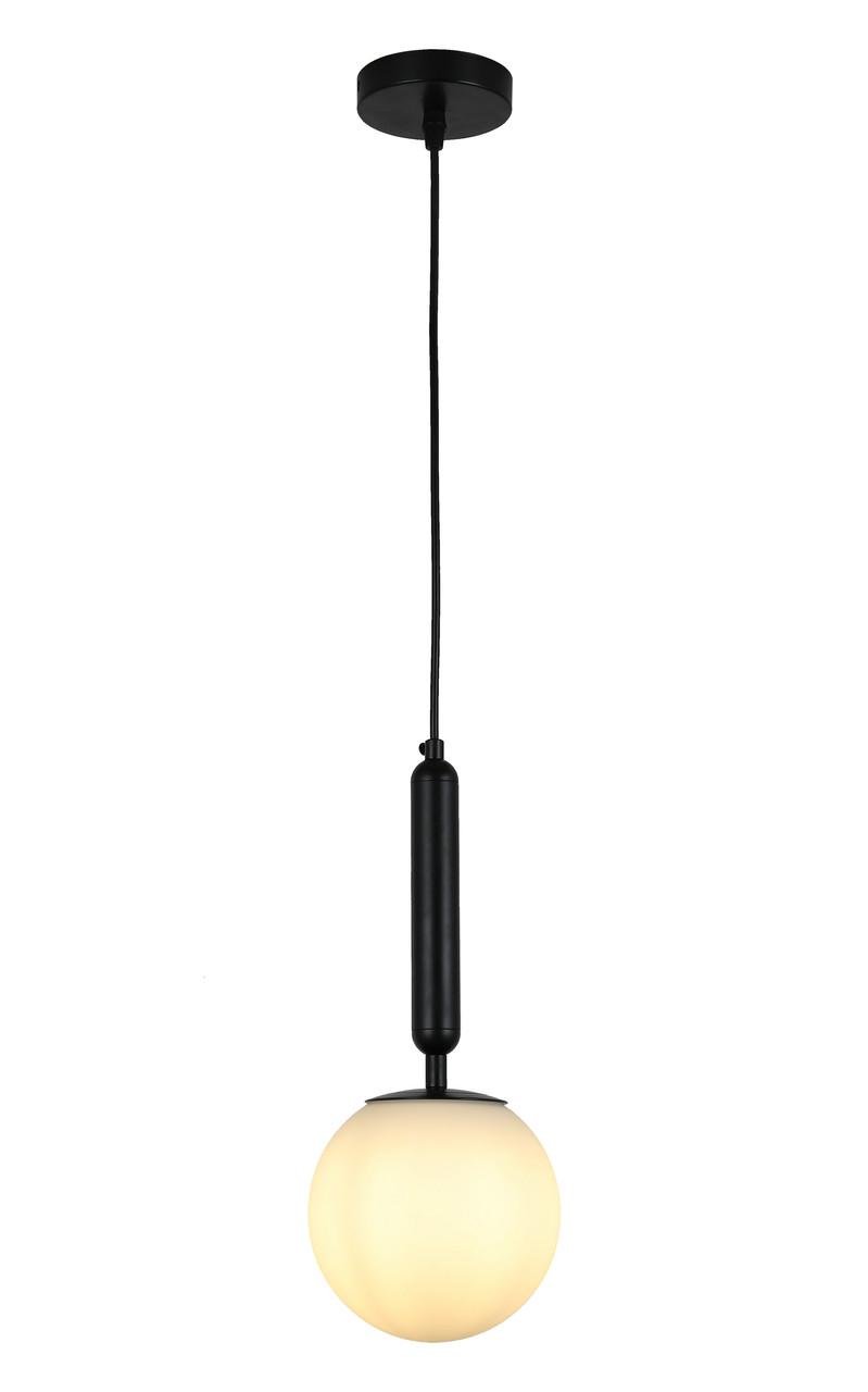 Подвесной светильник со стеклянным плафоном под одну лампу 752103-1 3515 BK/WH Черный/Белый - фото 1 Подвесной светильник со стеклянным плафоном под одну лампу 752103-1 3515 BK/WH Черный/Белый - фото 1