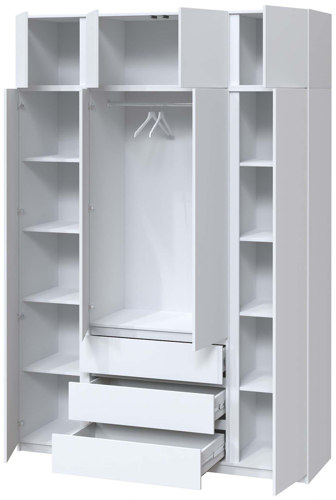 Шкаф для одежды Мастер Форм Брайт 1640х520х2400 мм Белый (33309) - фото 2