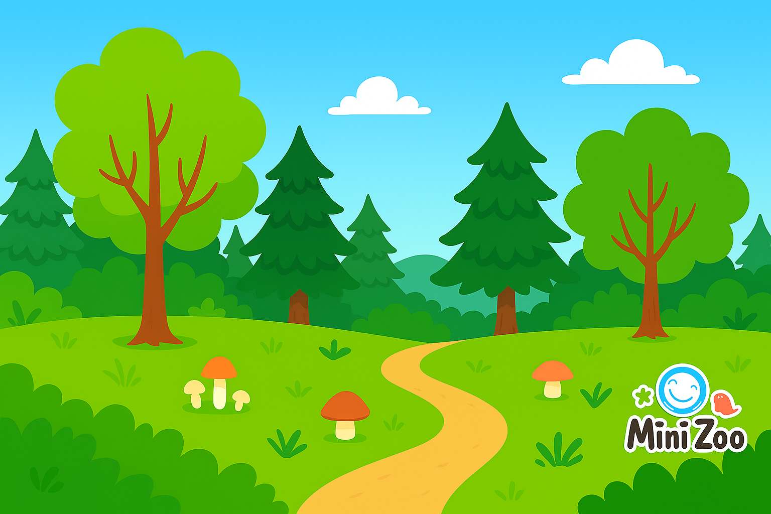 Коврик игровой Лесная лужайка (00009)