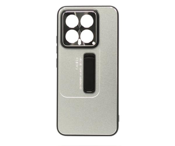 Чехол-накладка Omeve Stand TPU+Metal для Xiaomi 14 Серебристый Чехол-накладка Omeve Stand TPU+Metal для Xiaomi 14 Серебристый