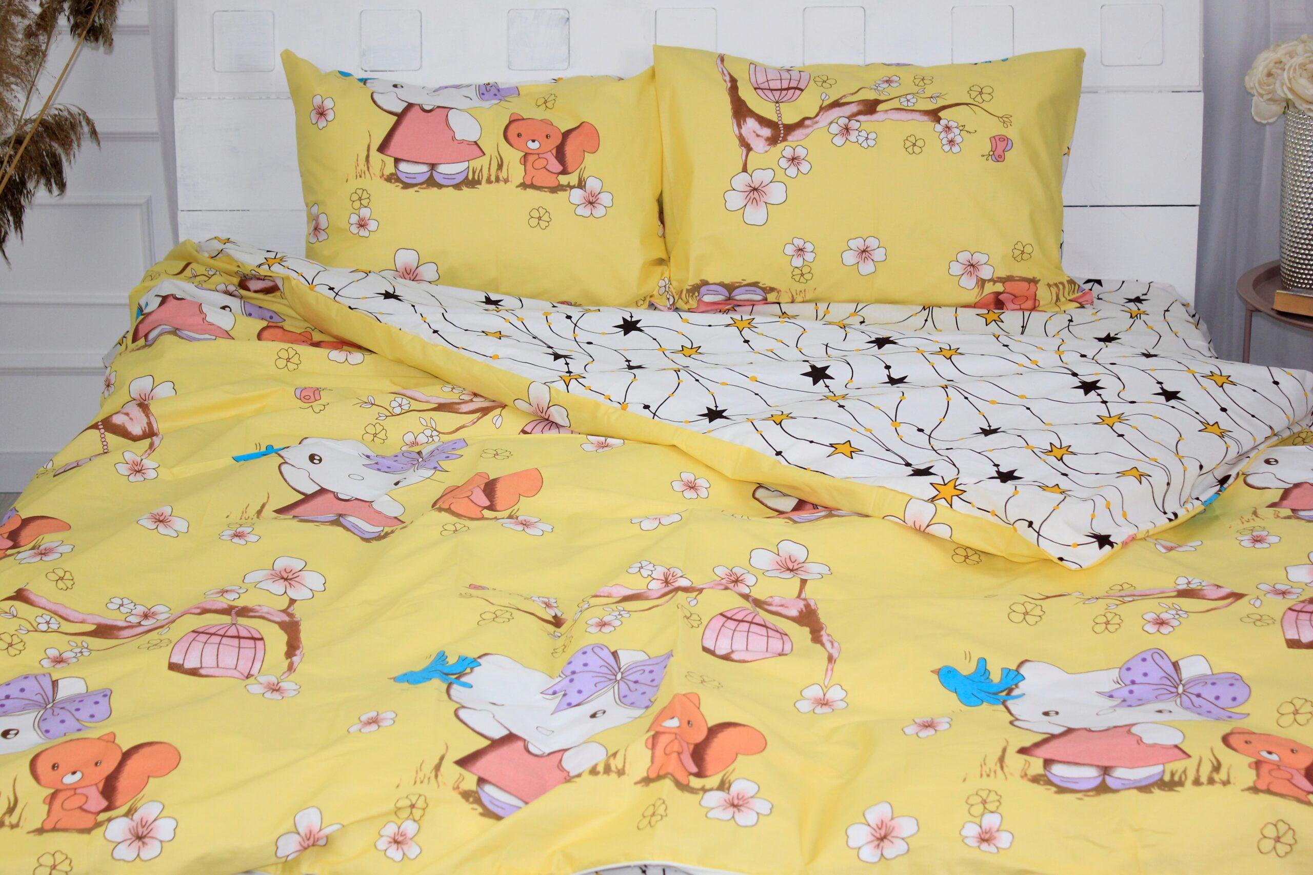 Комплект постельного белья MirSon 17-0524 Kitty детский бязь 110х140 см (2200003662597)